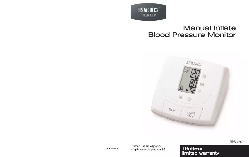 Imagen de la primera página del manual del dispositivo BPS-050