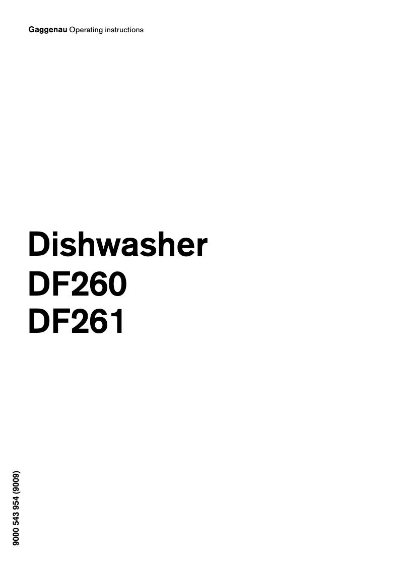 Imagen de la primera página del manual del dispositivo DF 261-160