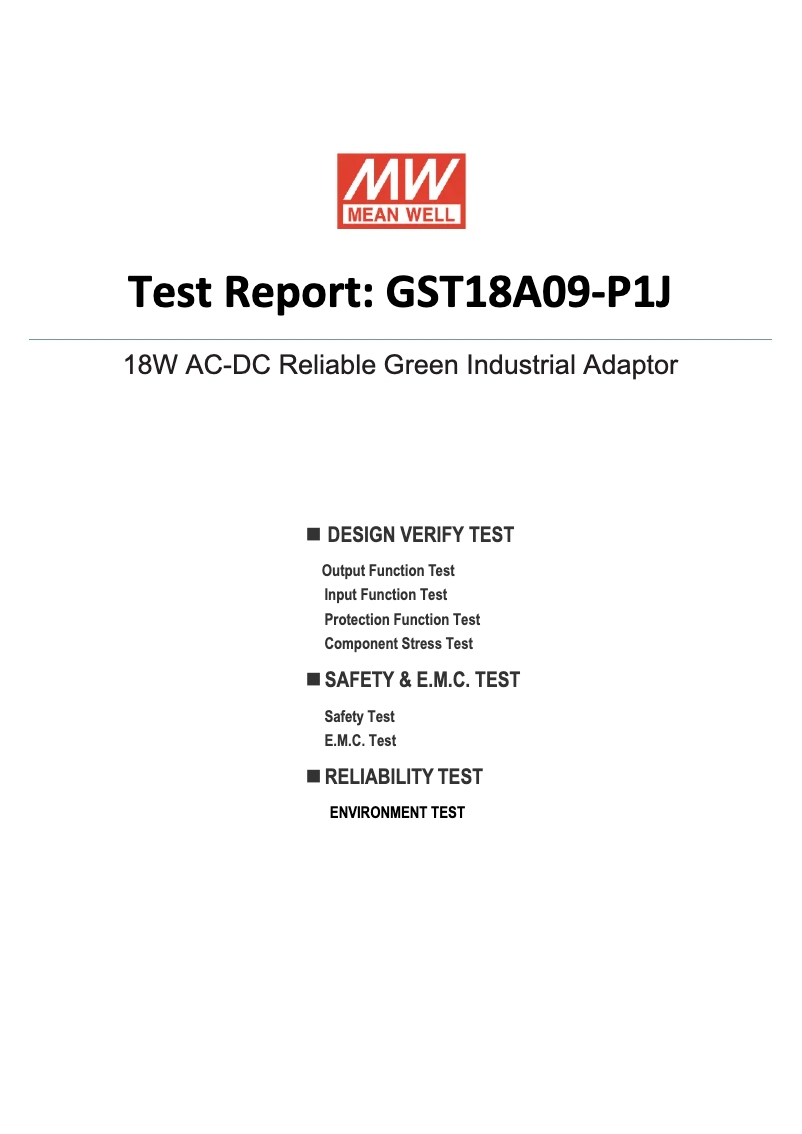 Página nº 1 - Ficha técnica Mean Well GST18A09-P1J