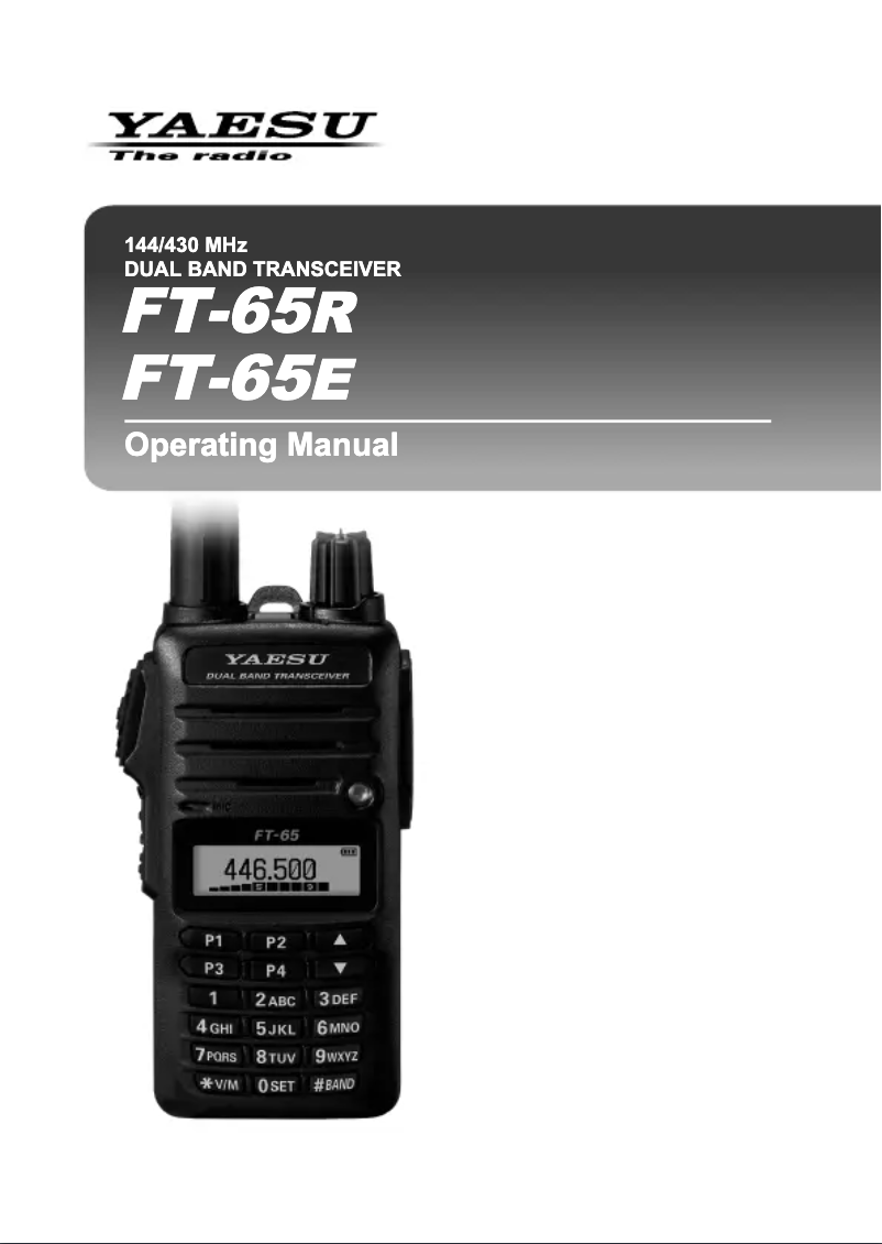 Página nº 1 - Manual de usuario Yaesu FT-65R