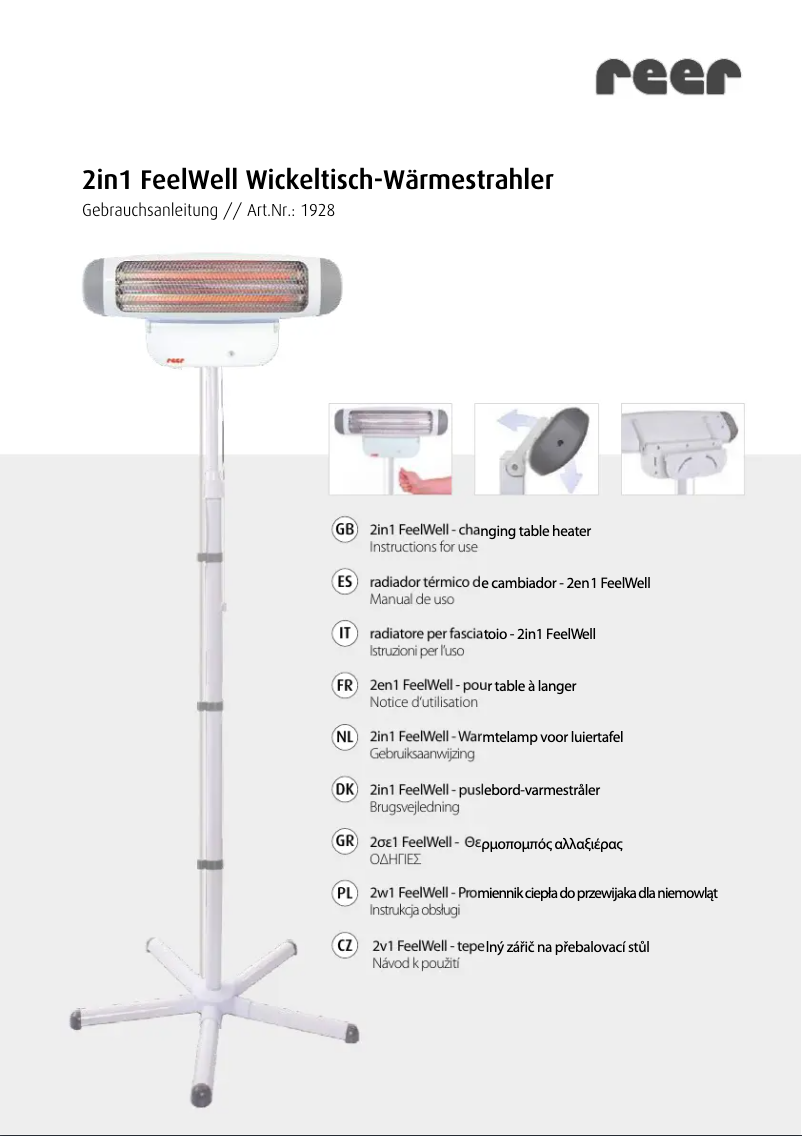 Página nº 1 - Manual de usuario Reer HX-WA30