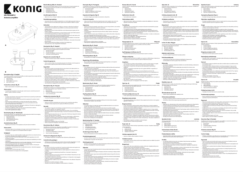 Página 1 del manual Manual de usuario Konig KN-PROAMP21