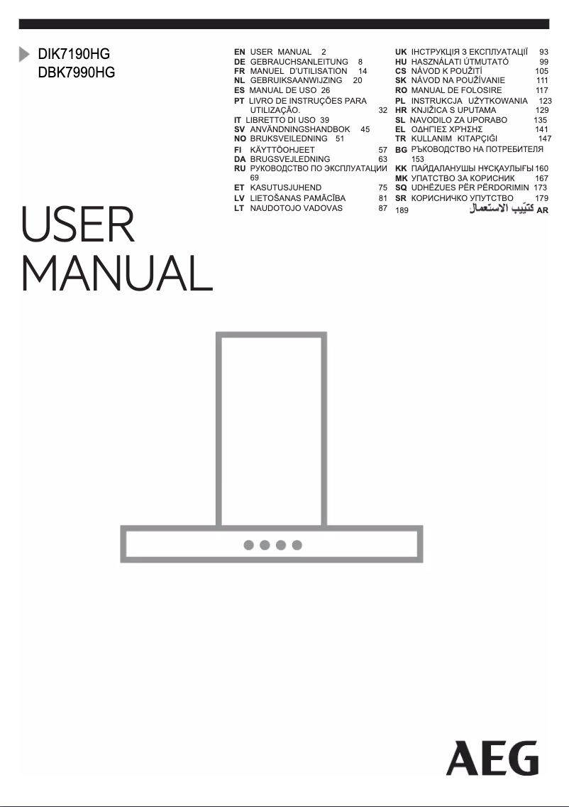 Imagen de la primera página del manual del dispositivo DBK7990HG