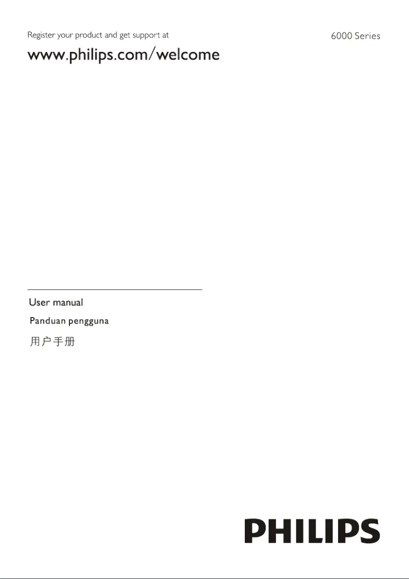 Imagen de la primera página del manual del dispositivo 6000 series 55PUT6002