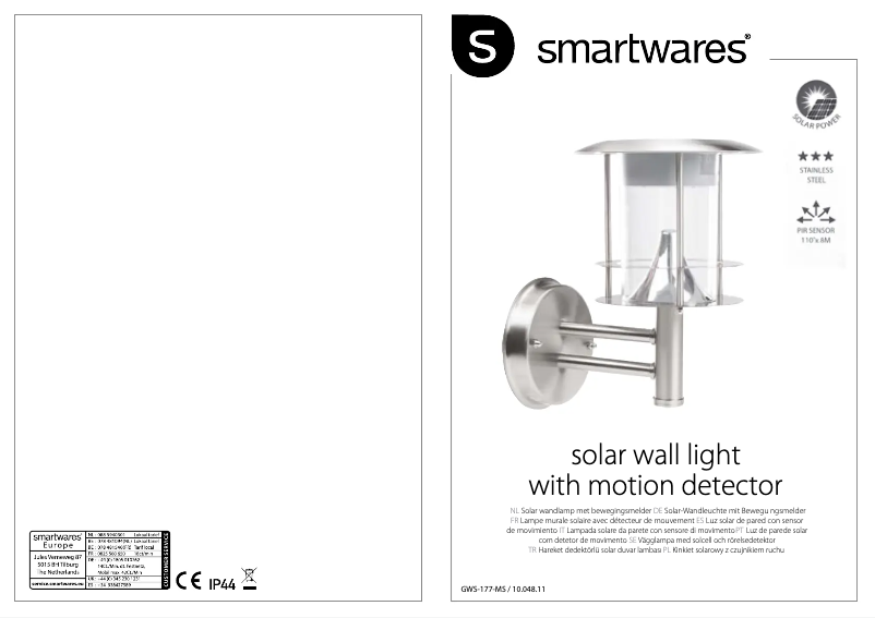 Página 1 del manual Manual de usuario Smartwares GWI-178-MS