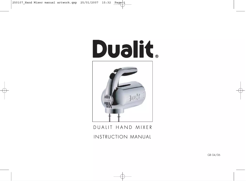 Página 1 del manual Manual de usuario Dualit 88482