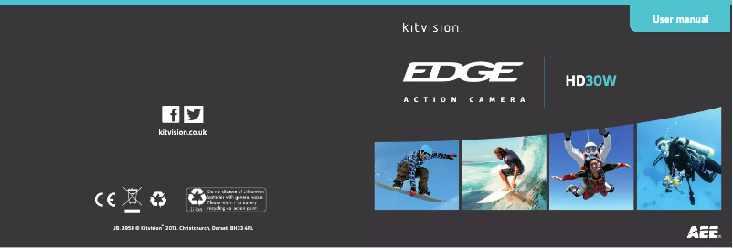 Imagen de la primera página del manual del dispositivo Edge HD30W