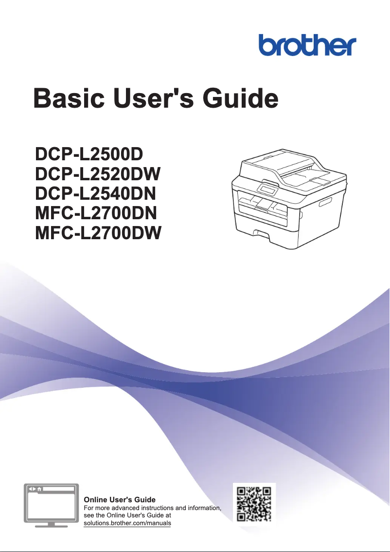 Imagen de la primera página del manual del dispositivo DCP-L2500D
