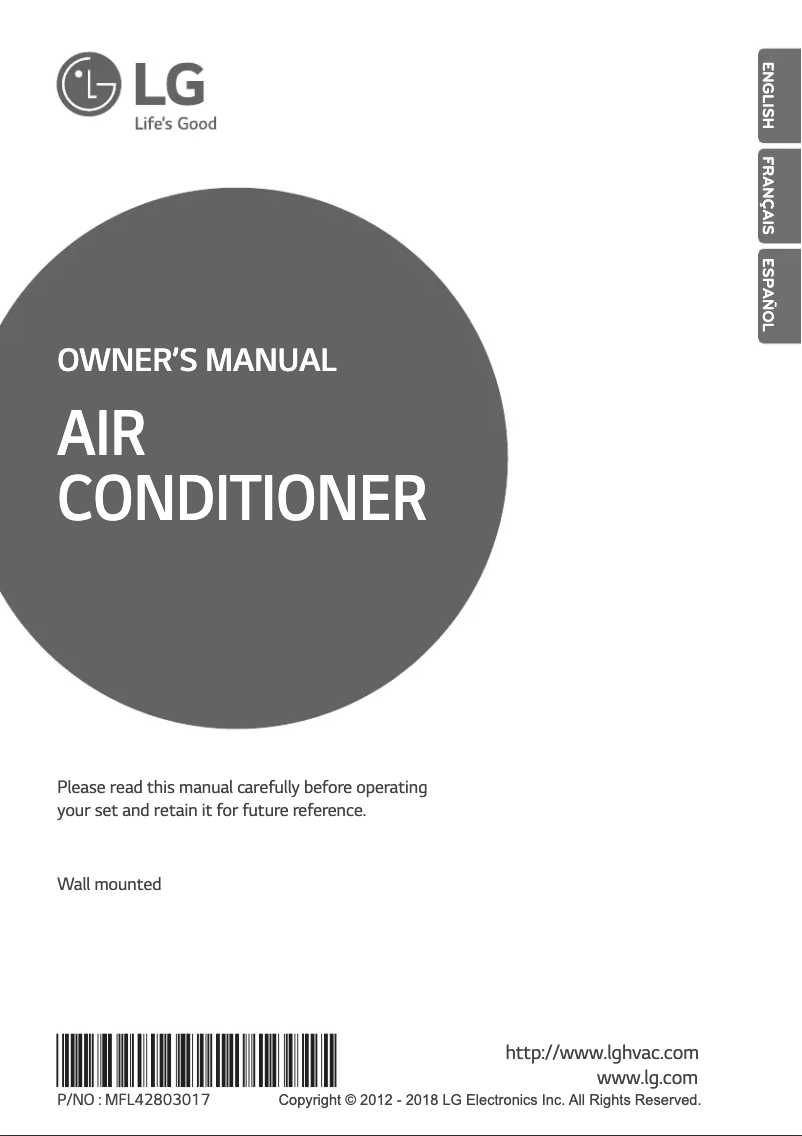 Página 1 del manual Manual de usuario LG ARNU123SEL2