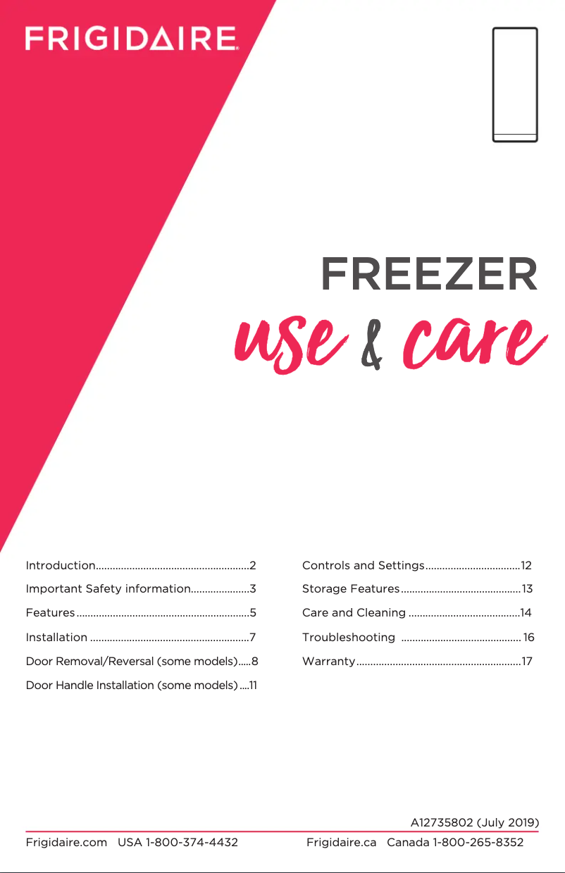 Página nº 1 - Manual de usuario Frigidaire FFFH20F3WW
