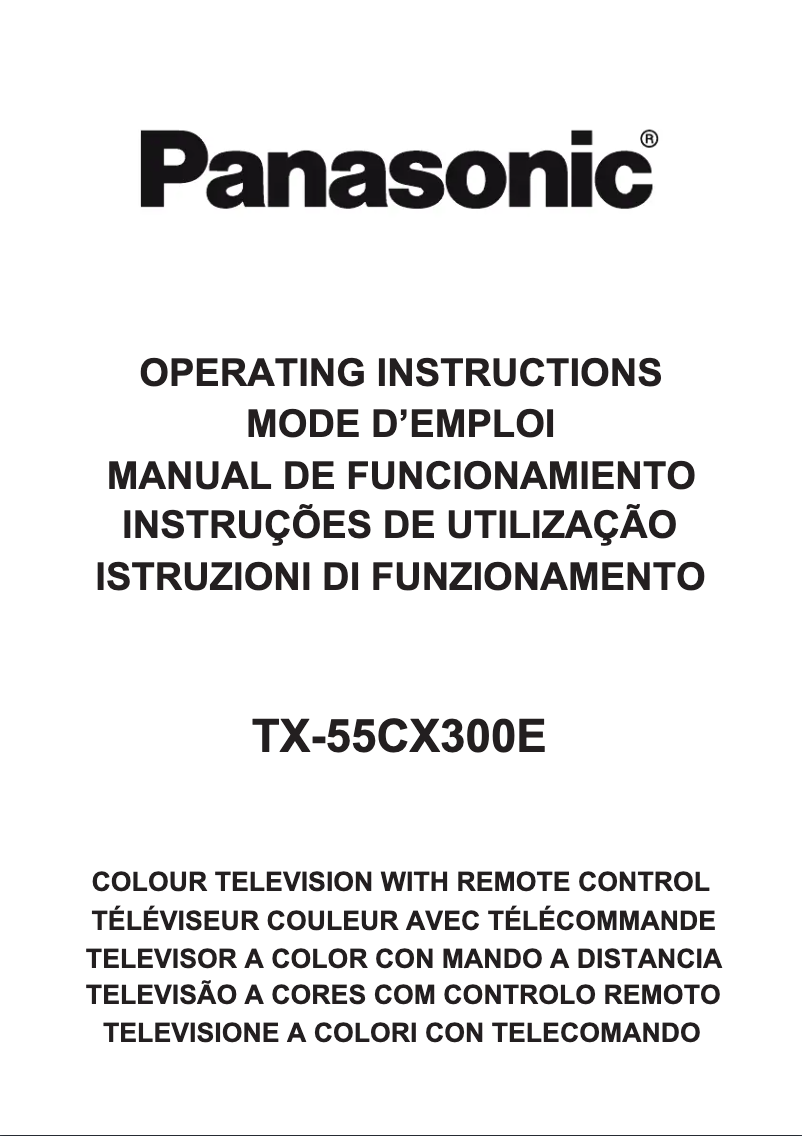 Página 1 del manual Manual de usuario Panasonic Viera TX-55CX300E