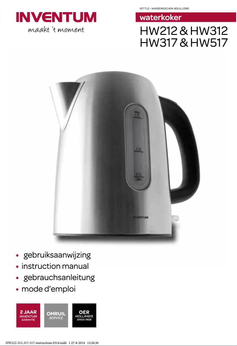 Página 1 del manual Manual de usuario Inventum HW317