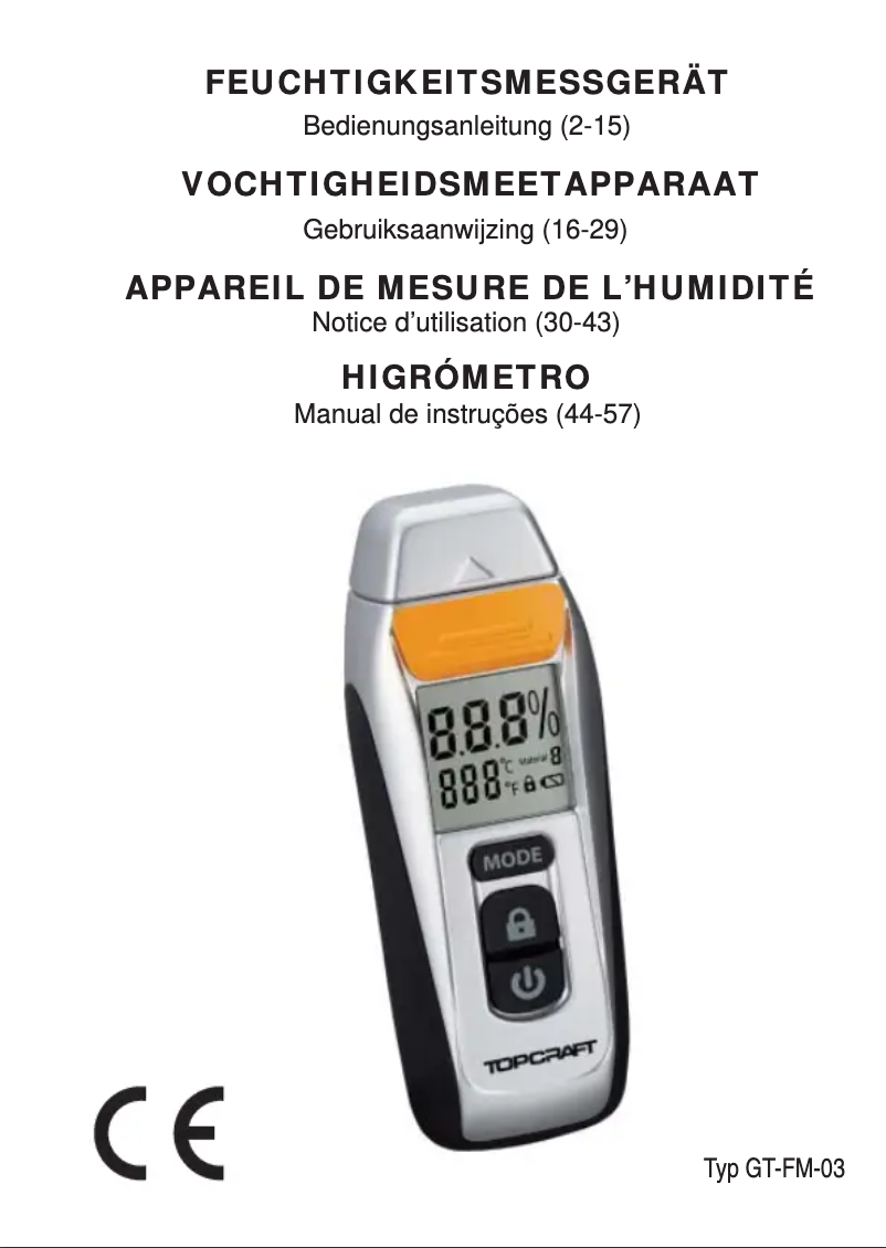 Imagen de la primera página del manual del dispositivo GT-FM-03