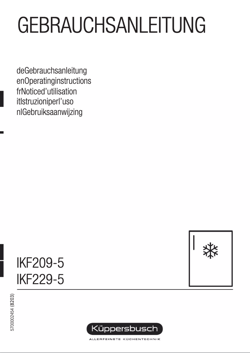 Página 1 del manual Manual de usuario Küppersbusch IKEF 229-6