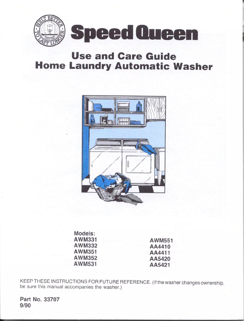 Imagen de la primera página del manual del dispositivo AWM352W