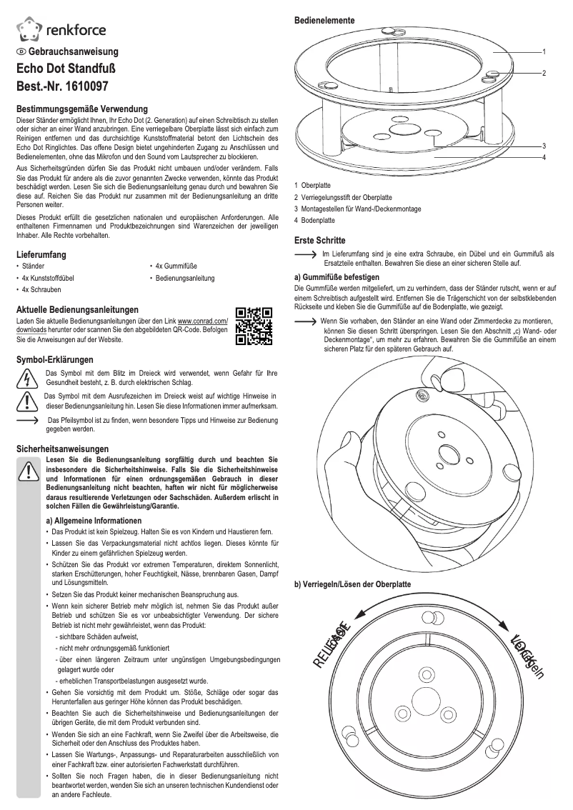 Imagen de la primera página del manual del dispositivo RF-LSAD-100