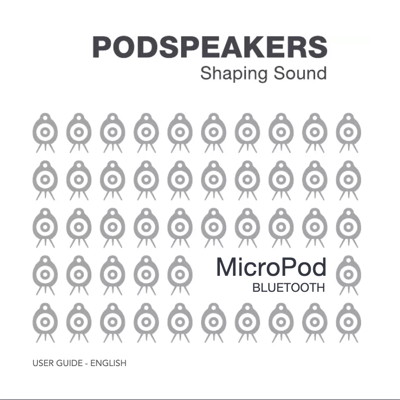 Imagen de la primera página del manual del dispositivo MicroPod Bluetooth