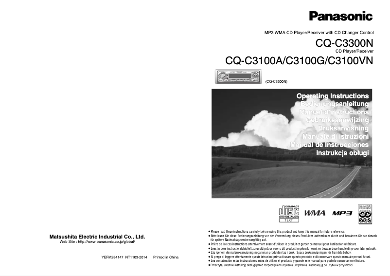 Página nº 1 - Manual de usuario Panasonic CQ-C3100A