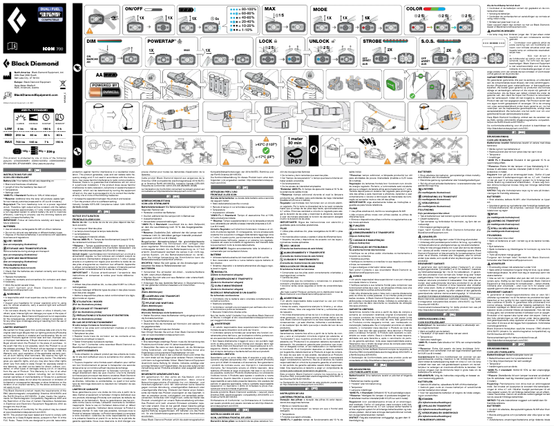 Página 1 del manual Manual de usuario Black Diamond Icon 700