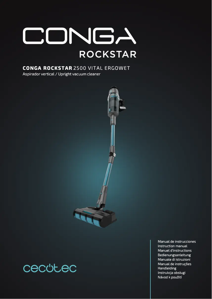 Página 1 del manual Manual de usuario Cecotec Conga Rockstar 2500 VItal ErgoWet
