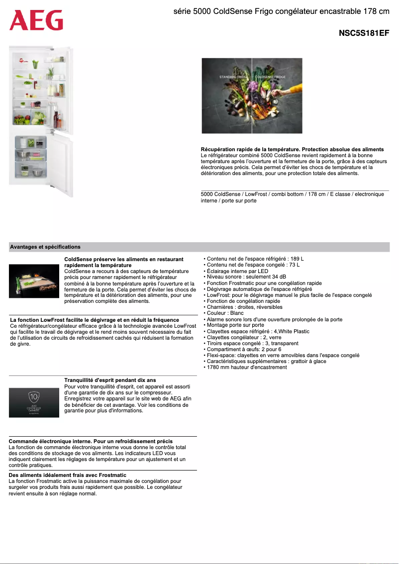 Imagen de la primera página del manual del dispositivo NSC5S181EF