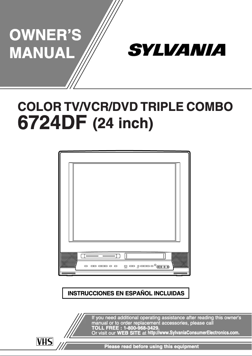 Página 1 del manual Manual de usuario Sylvania 6724DF