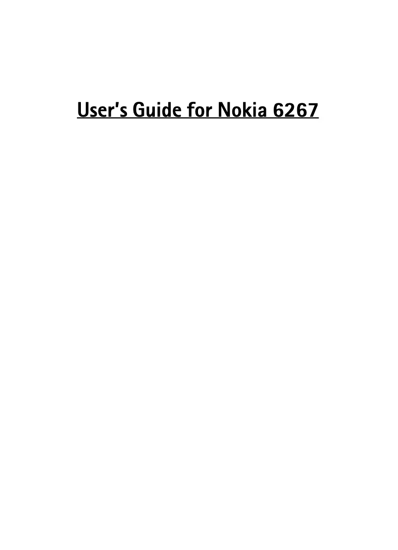 Página 1 del manual Manual de usuario Nokia 6267