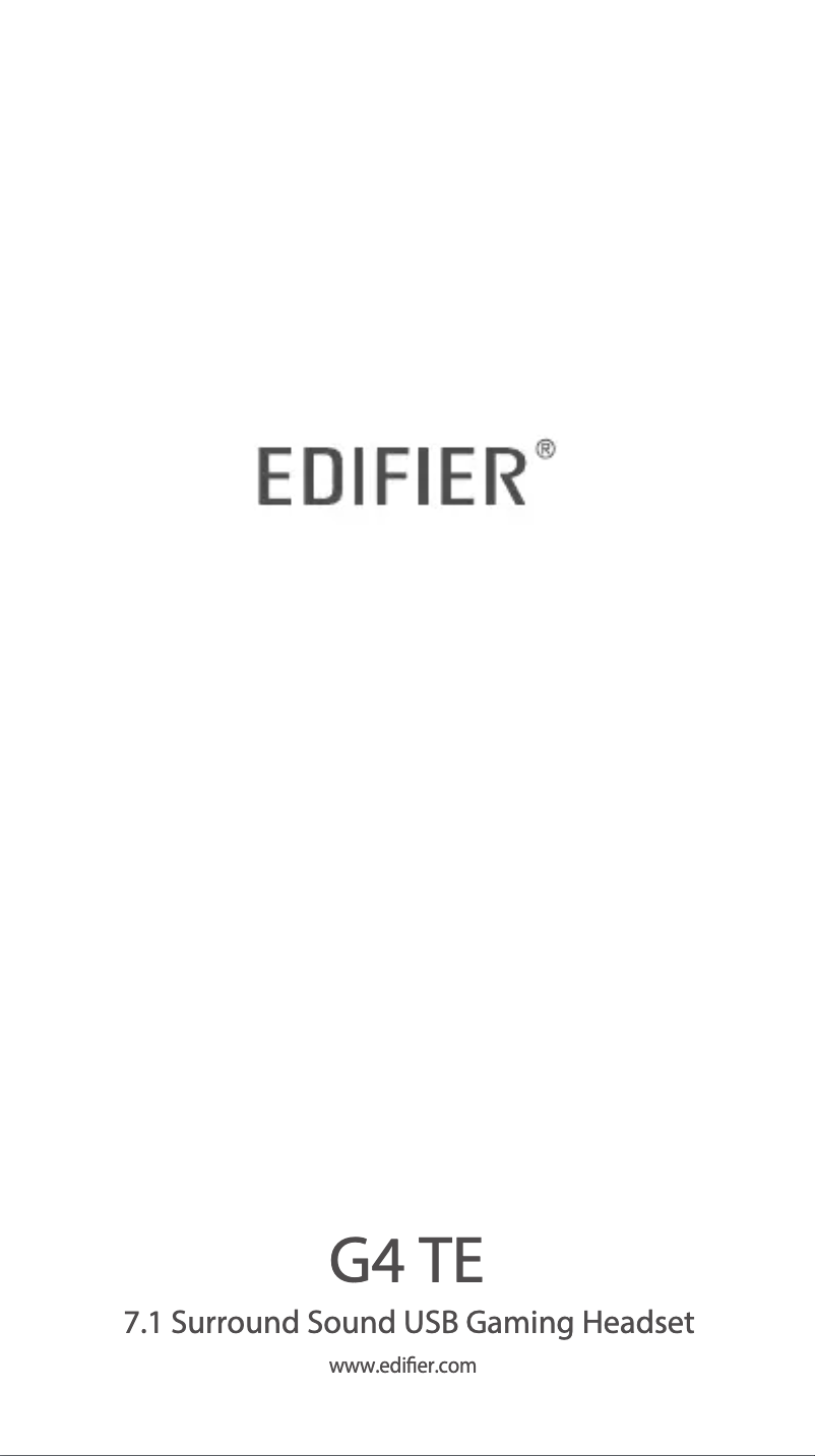 Página 1 del manual Manual de usuario Edifier G4 TE