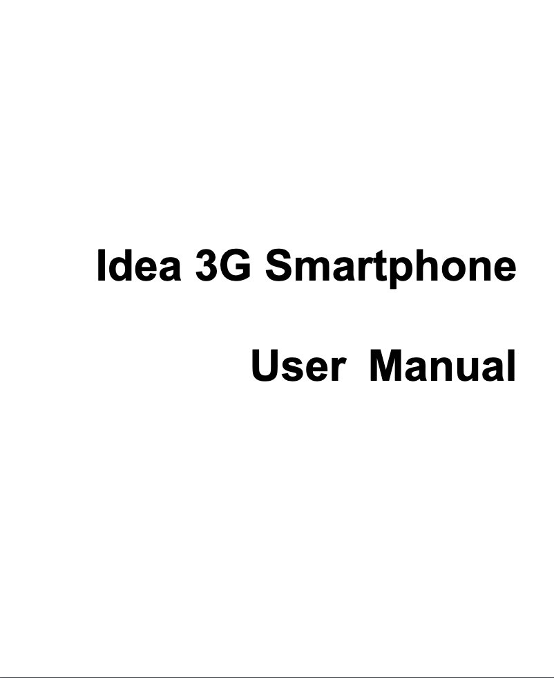 Imagen de la primera página del manual del dispositivo Idea 3G