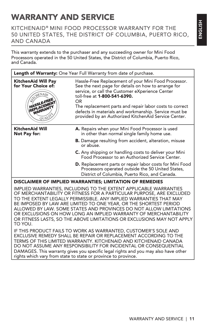 Imagen de la primera página del manual del dispositivo KFC3516WH