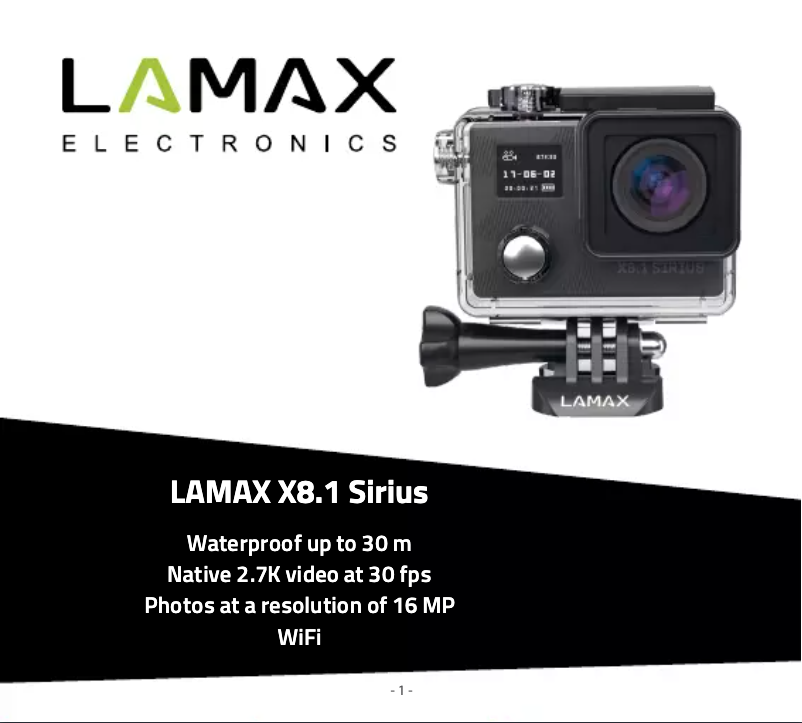 Página 1 del manual Manual de usuario Lamax X8.1 Sirius