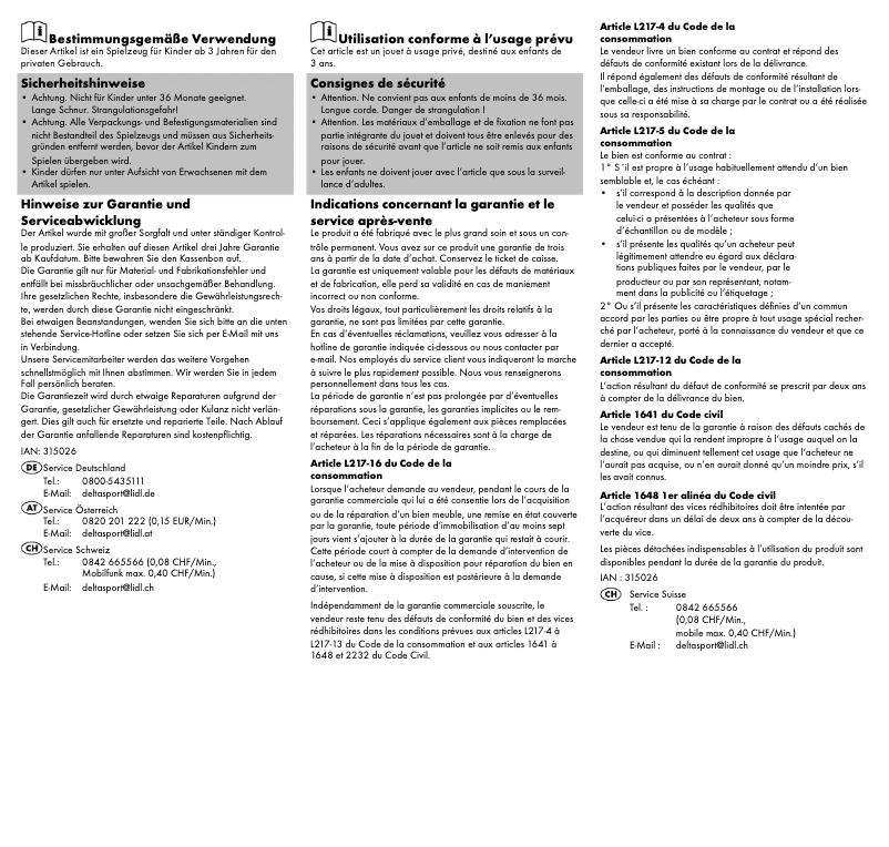 Imagen de la primera página del manual del dispositivo IAN 315026