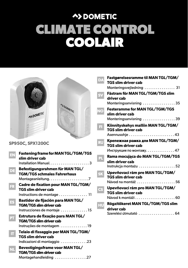 Imagen de la primera página del manual del dispositivo SPX 1200C