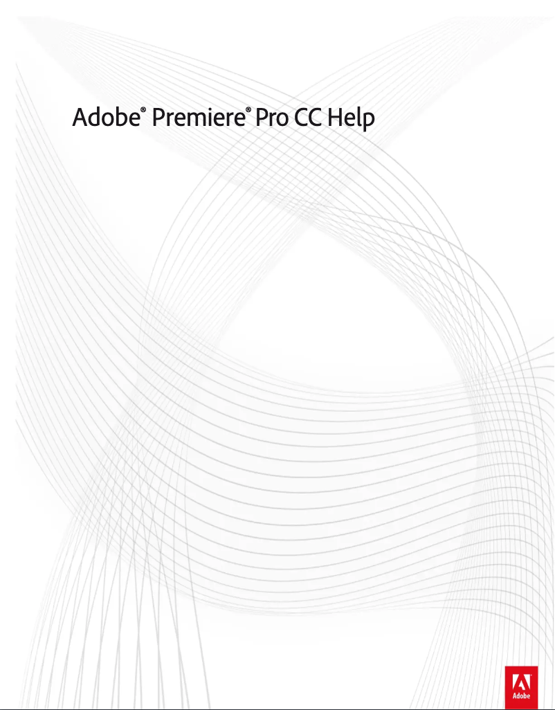 Imagen de la primera página del manual del dispositivo Premiere Pro CC