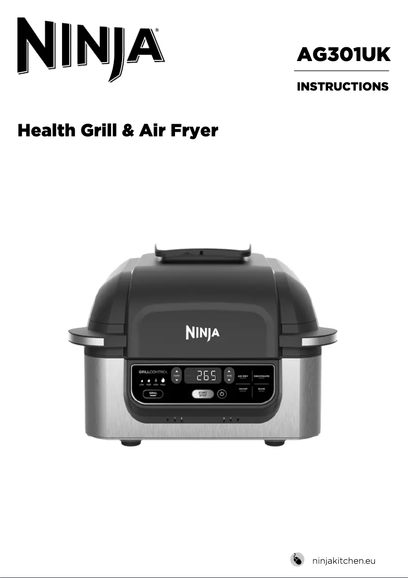 Página 1 del manual Manual de usuario Ninja Foodi Health Grill & Air Fryer AG301UK