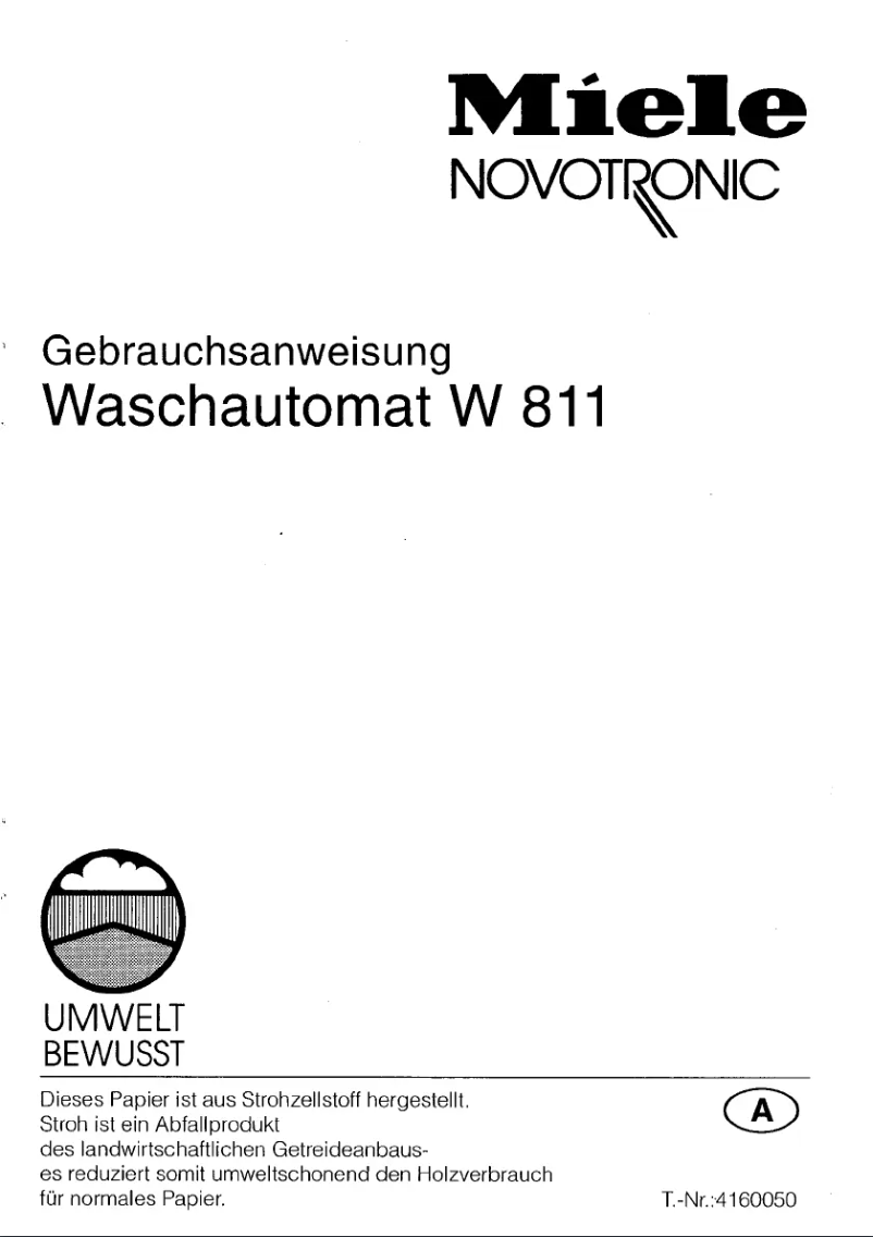 Página 1 del manual Manual de usuario Miele W 811