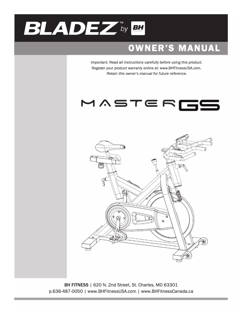 Página nº 1 - Manual de usuario Bladez Master GS