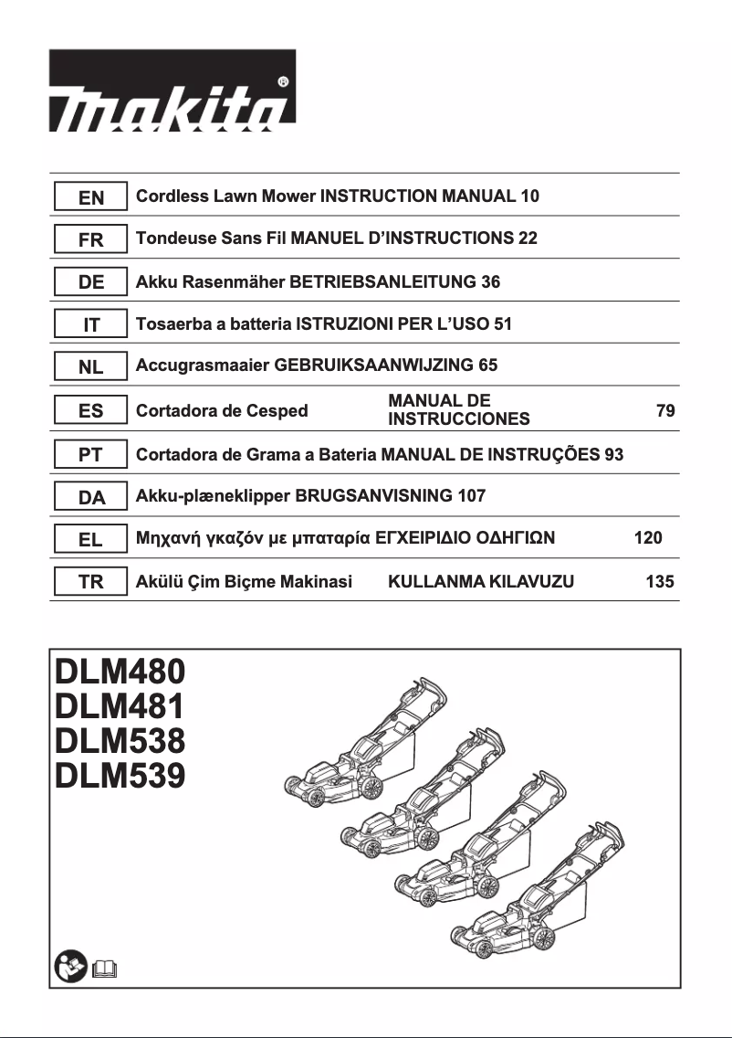 Imagen de la primera página del manual del dispositivo DLM539