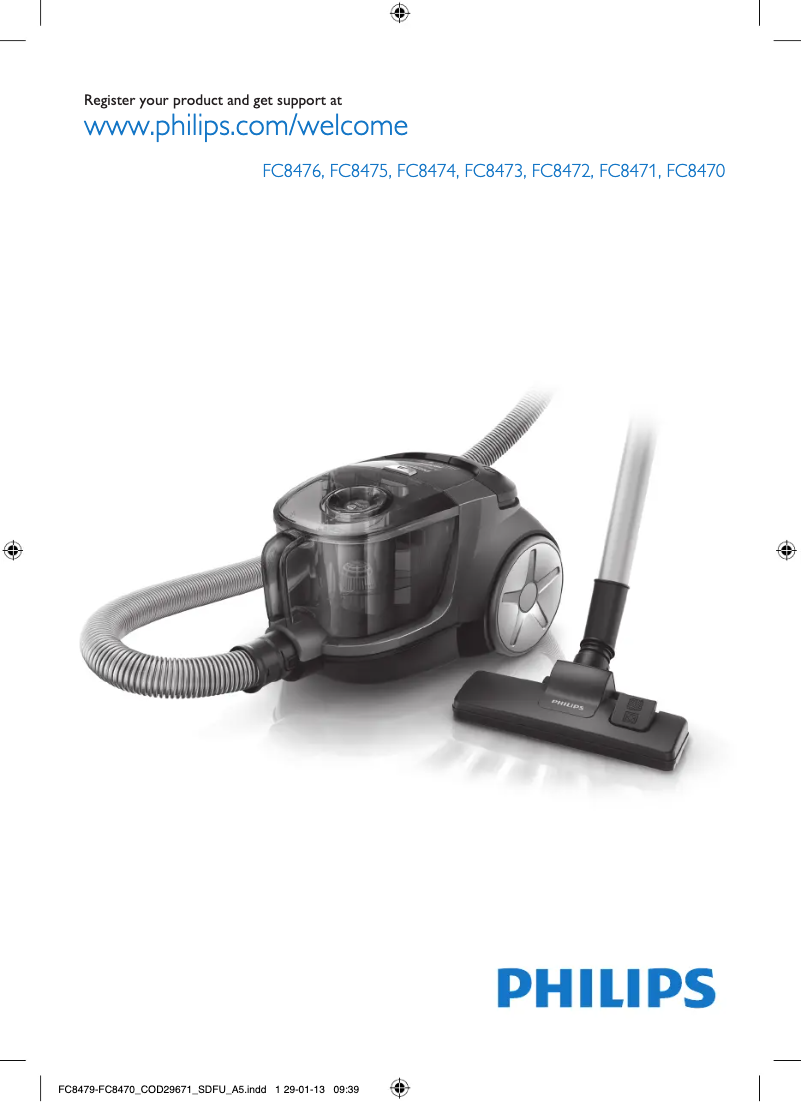 Imagen de la primera página del manual del dispositivo PowerPro Compact FC8476