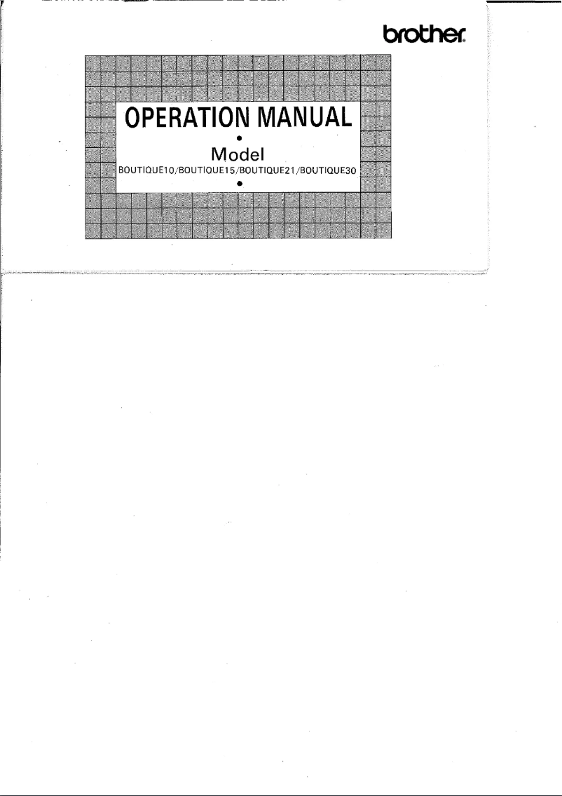 Imagen de la primera página del manual del dispositivo Boutique 15