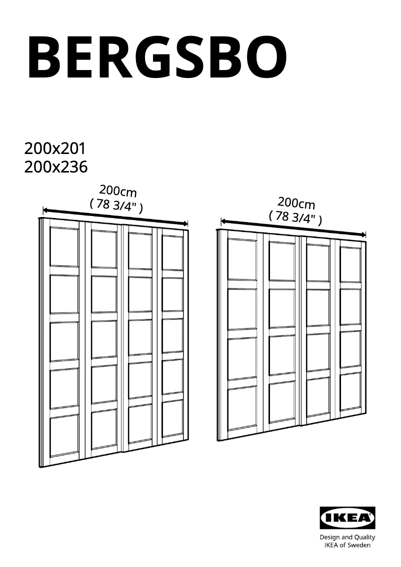 Página 1 del manual Instrucciones visuales Ikea BERGSBO