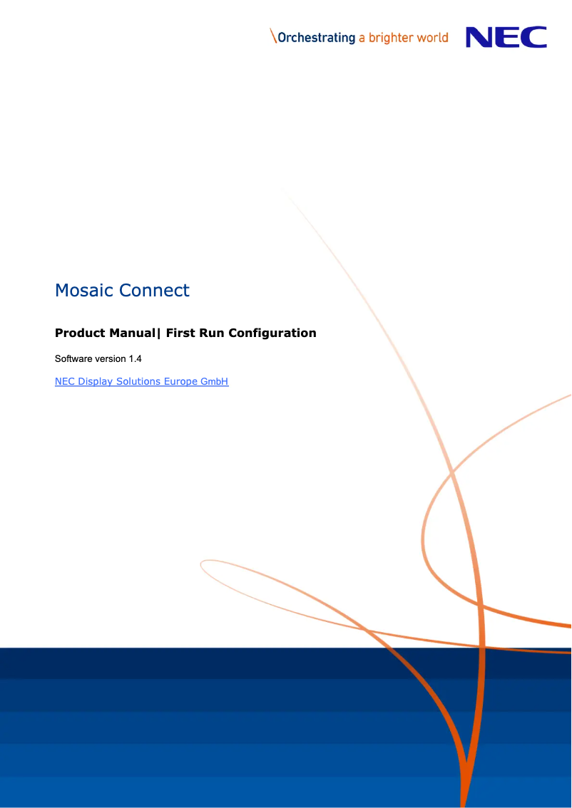 Imagen de la primera página del manual del dispositivo Mosaic Connect