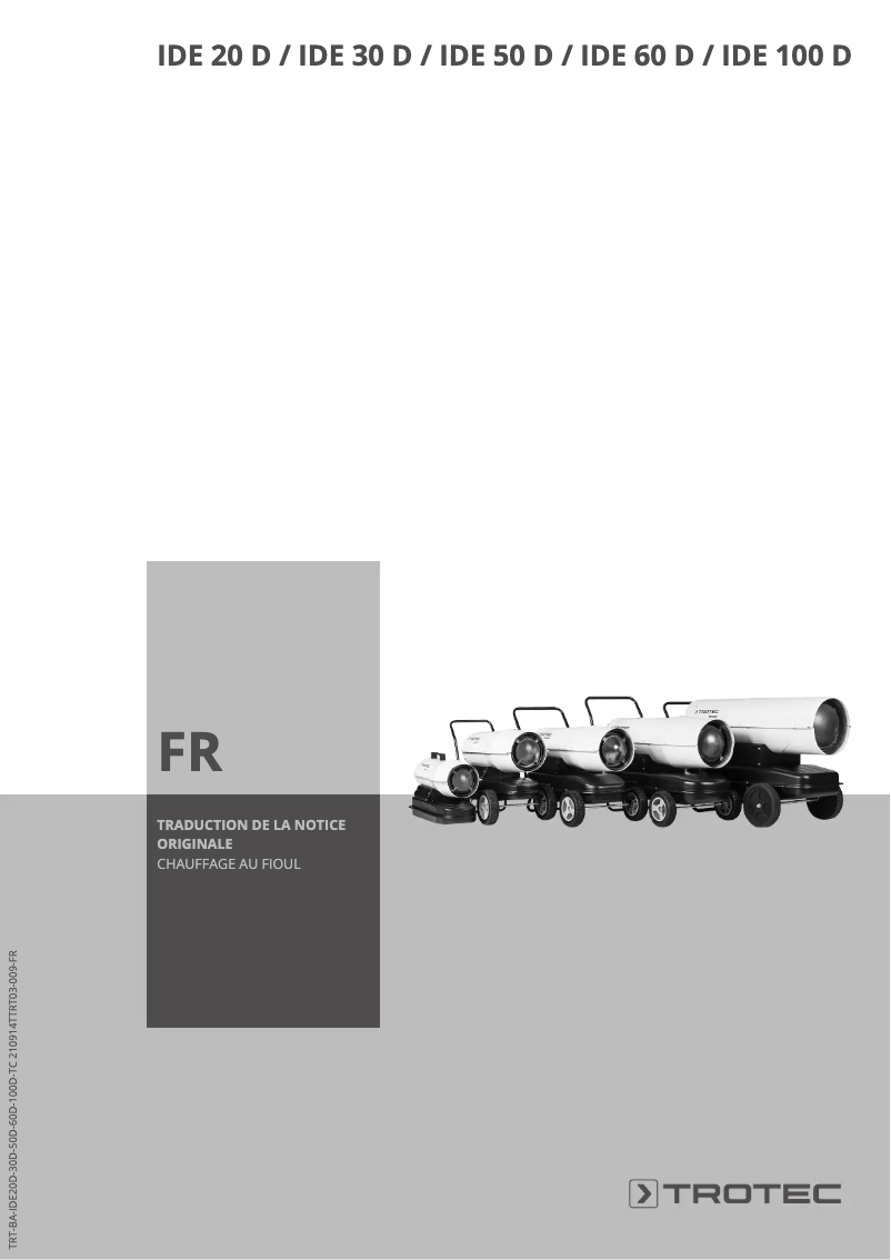 Página 1 del manual Manual de usuario Trotec IDE 20 D