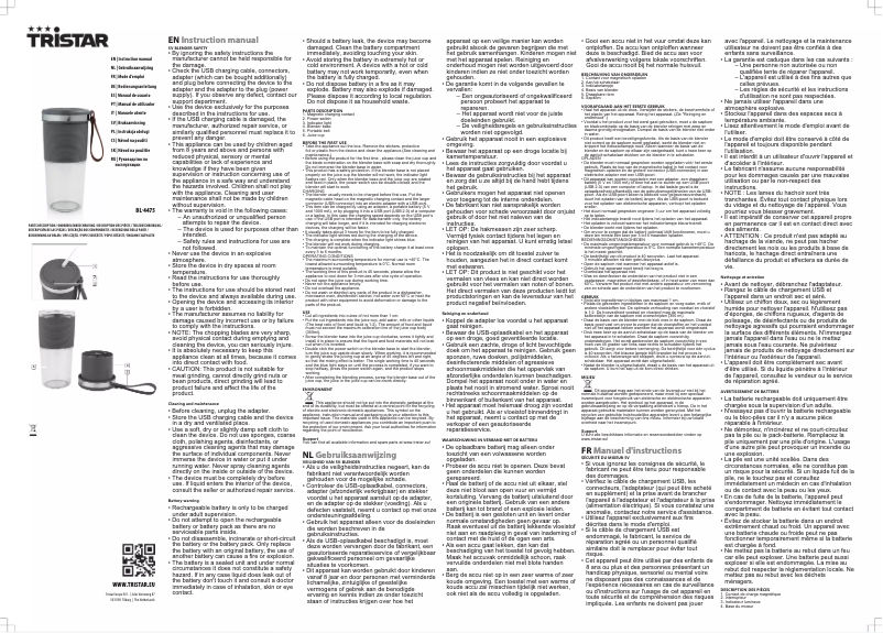 Imagen de la primera página del manual del dispositivo BL-4475