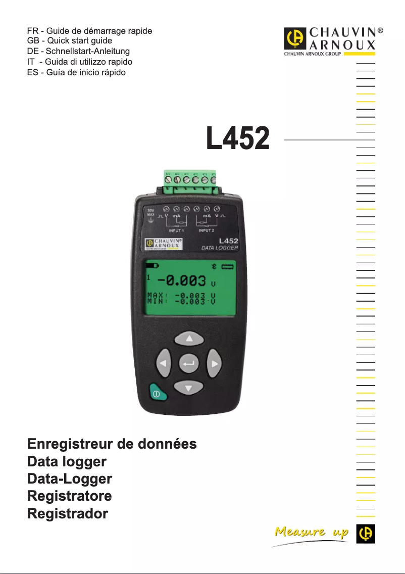 Imagen de la primera página del manual del dispositivo L452