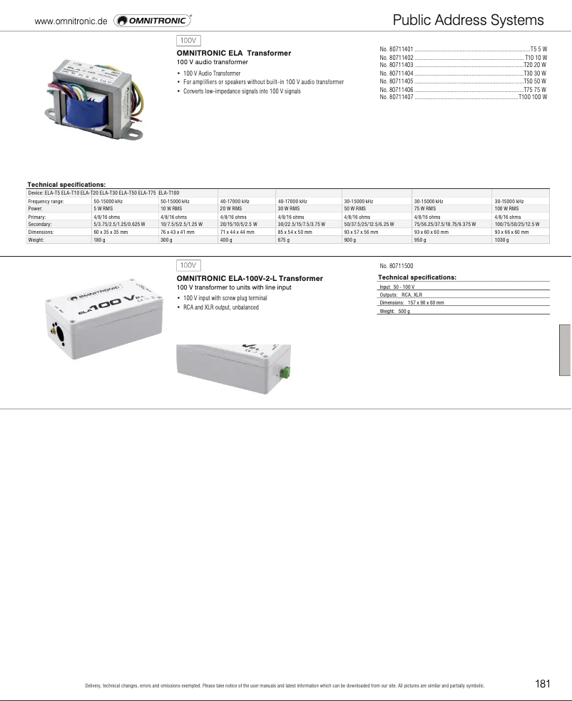 Imagen de la primera página del manual del dispositivo ELA-T5