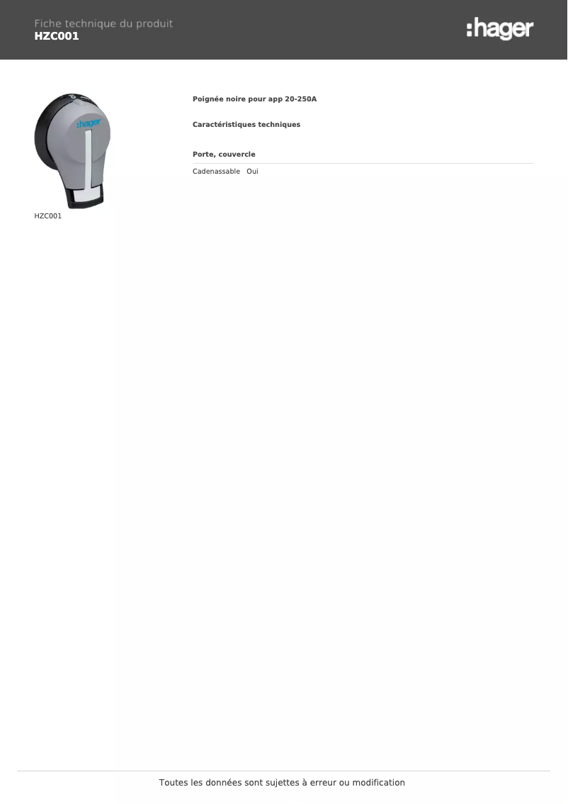 Imagen de la primera página del manual del dispositivo HZC001