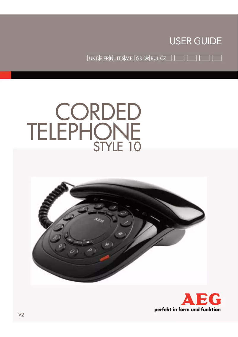 Imagen de la primera página del manual del dispositivo STYLE 10