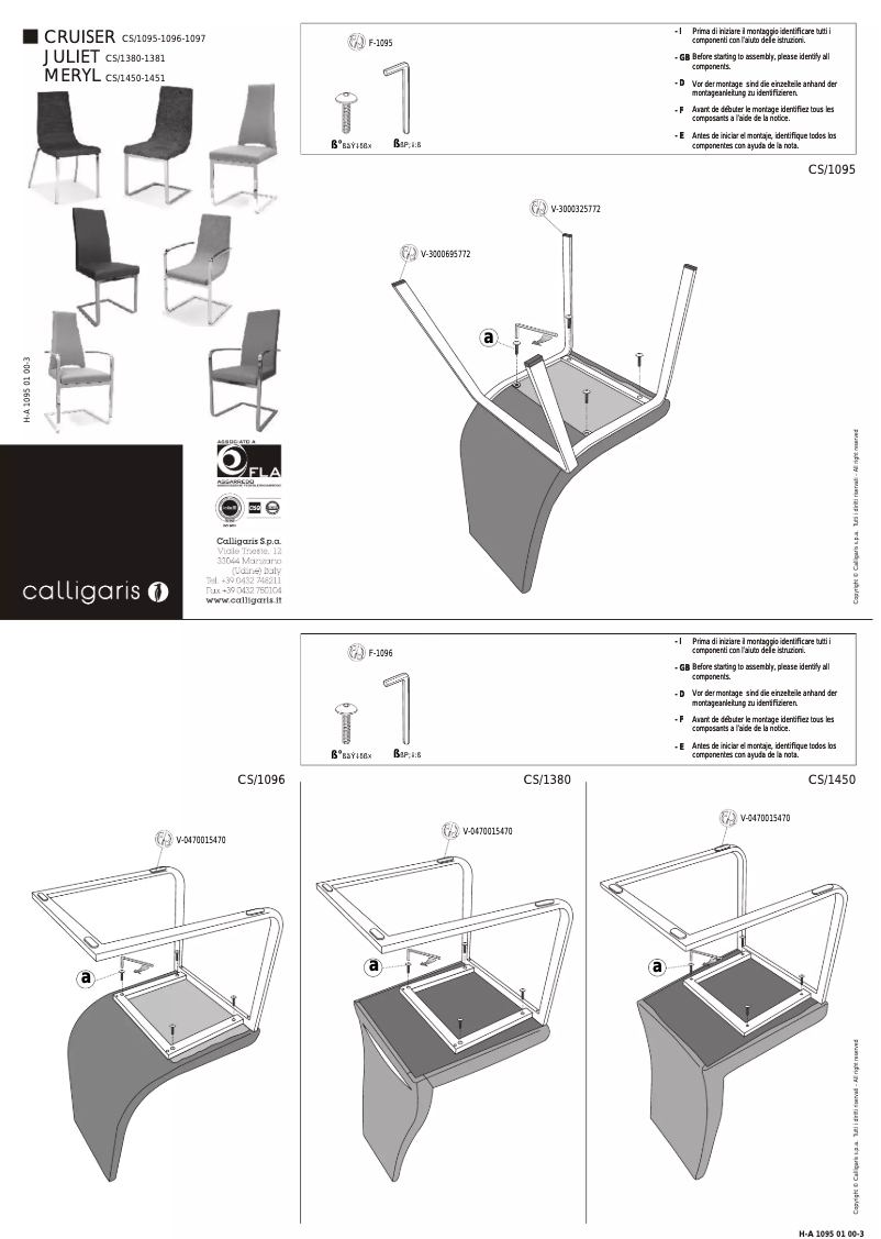 Página 1 del manual Manual de usuario Calligaris .com CS/1097