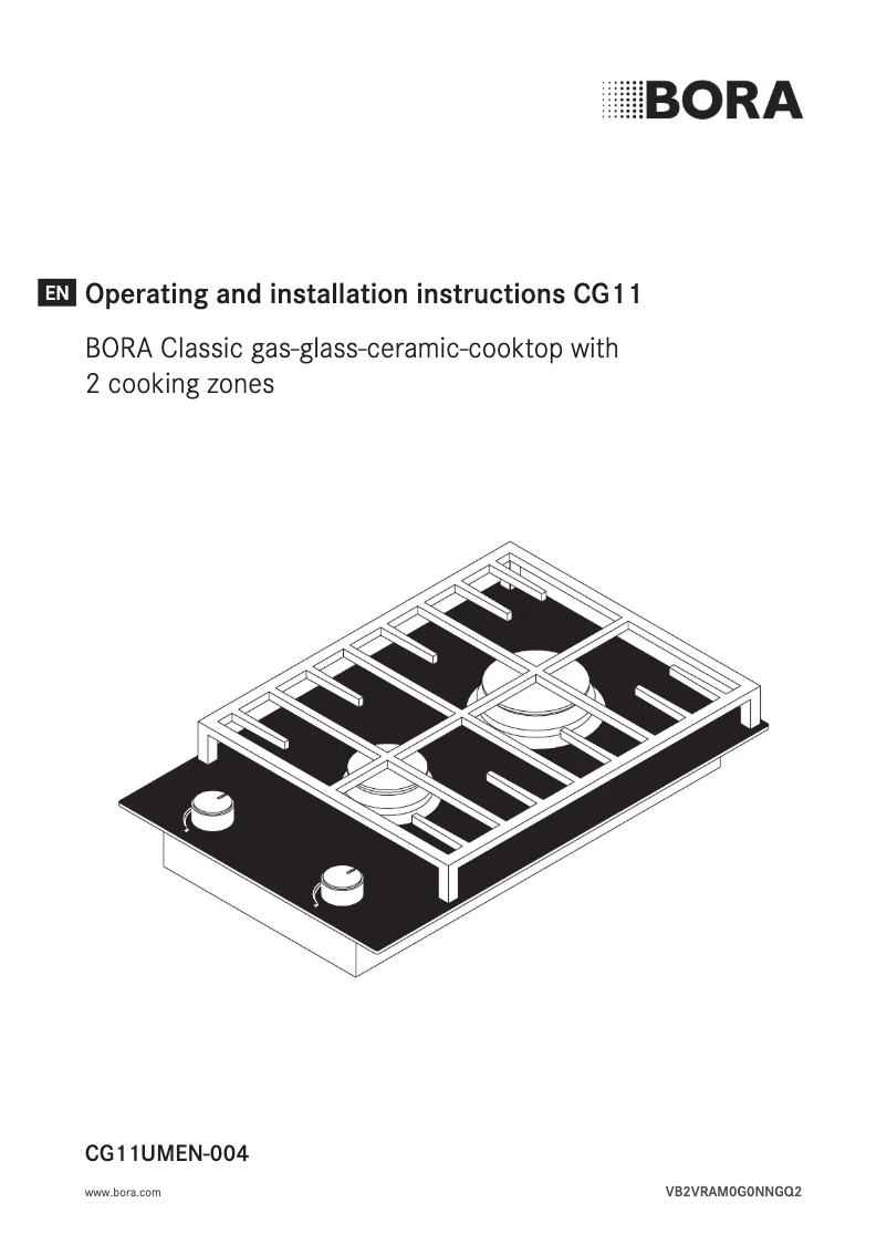 Página 1 del manual Instrucciones / montaje BORA CG11